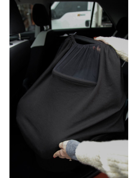 UP-bj_7351,Sal pentru alaptare cu fereastra din tul BabyJem (Culoare: Negru) UP-bj_7351,Sal pentru alaptare cu fereastra din tul BabyJem (Culoare: Negru)