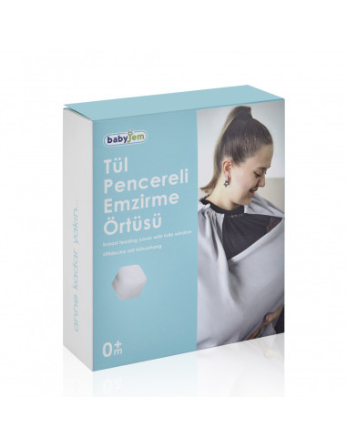 UP-bj_7352,Sal pentru alaptare cu fereastra din tul BabyJem (Culoare: Gri) UP-bj_7352,Sal pentru alaptare cu fereastra din tul BabyJem (Culoare: Gri)