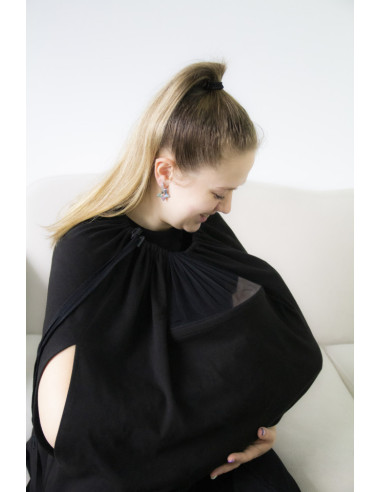 UP-bj_7352,Sal pentru alaptare cu fereastra din tul BabyJem (Culoare: Gri) UP-bj_7352,Sal pentru alaptare cu fereastra din tul BabyJem (Culoare: Gri)