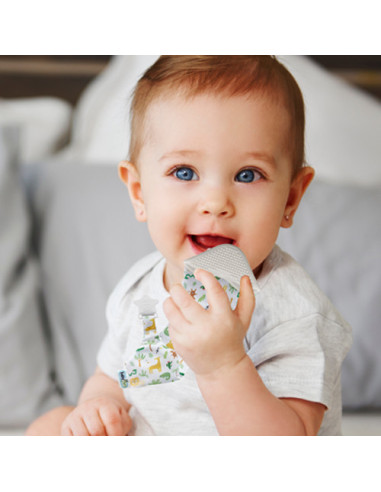 UP-bj_7501,Cravata bebelusi cu accesoriu de dentitie BabyJem (Culoare: Bleu)