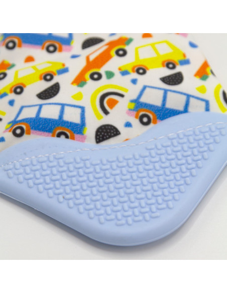 UP-bj_7501,Cravata bebelusi cu accesoriu de dentitie BabyJem (Culoare: Bleu)