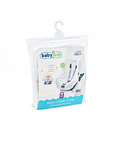 UP-bj_0771,Husa scaun auto 0-13 kg BabyJem Seat Cover (Culoare: Alb)