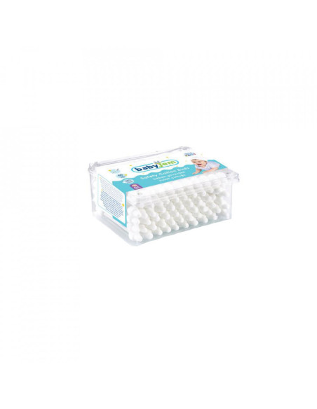 UP-bj_421,Betisoare de urechi cu protectie pentru bebelusi si copii 60 buc BabyJem