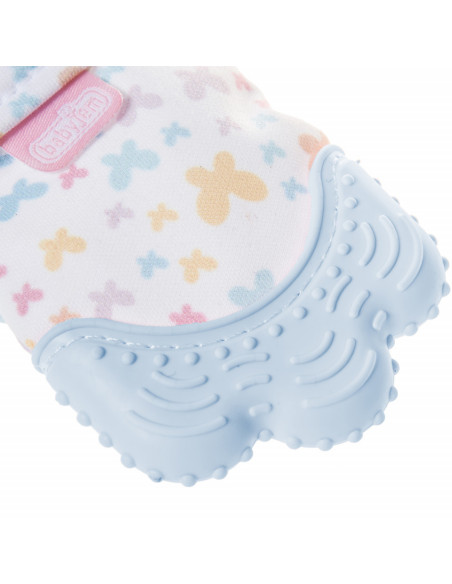 UP-bj_5261,Manusa bebelusi pentru dentitie Butterfly BabyJem (Culoare: Roz)