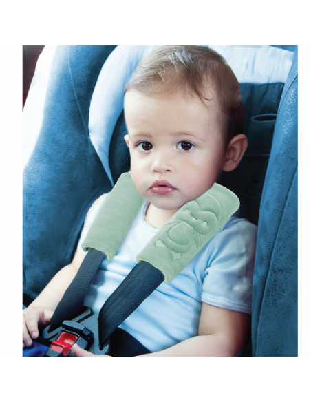 UP-bj_3491,Set 2 protectii pentru centura de siguranta BabyJem Lovely (Culoare: Verde)