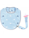 UP-bj_4531,Baveta cu suport pentru suzeta BabyJem (Culoare: Gri)