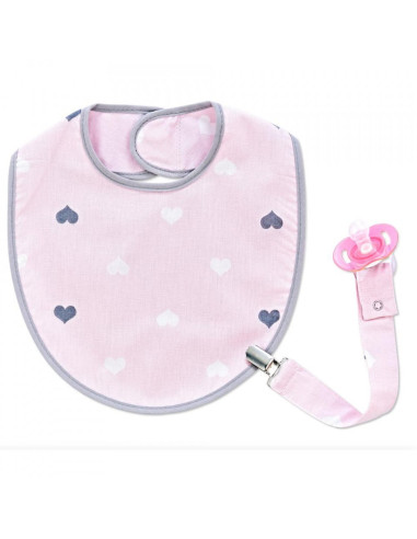 UP-bj_4533,Baveta cu suport pentru suzeta BabyJem (Culoare: Bleu)