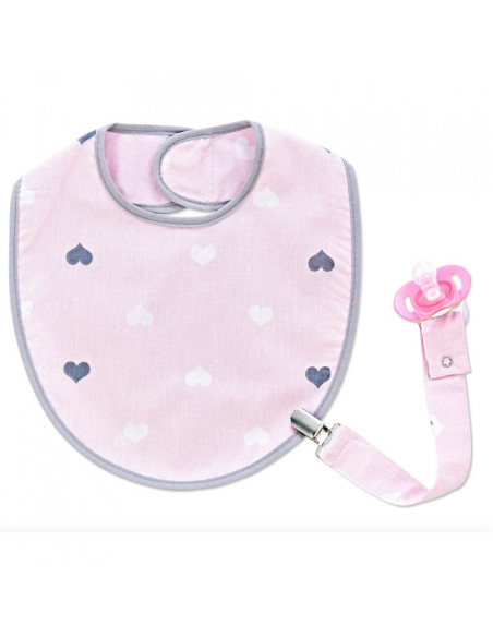 UP-bj_4533,Baveta cu suport pentru suzeta BabyJem (Culoare: Bleu)