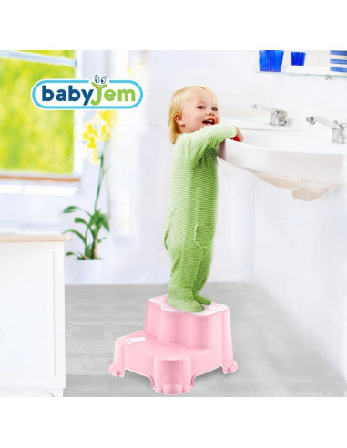 UP-bj_5163,Inaltator cu doua trepte Step Stool BabyJem (Culoare: Roz) UP-bj_5163,Inaltator cu doua trepte Step Stool BabyJem (Culoare: Roz)
