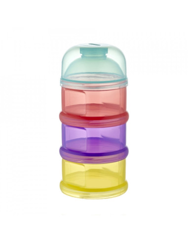 UP-bj_5451,Recipient lapte praf BabyJem cu 3 compartimente (Culoare: Multicolor)