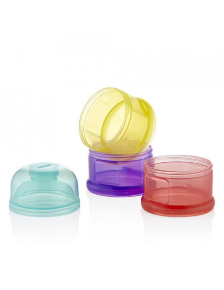 UP-bj_5451,Recipient lapte praf BabyJem cu 3 compartimente (Culoare: Multicolor)