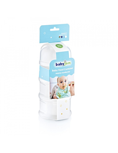 UP-bj_5451,Recipient lapte praf BabyJem cu 3 compartimente (Culoare: Multicolor)
