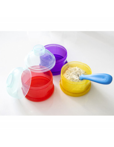 UP-bj_5451,Recipient lapte praf BabyJem cu 3 compartimente (Culoare: Multicolor)