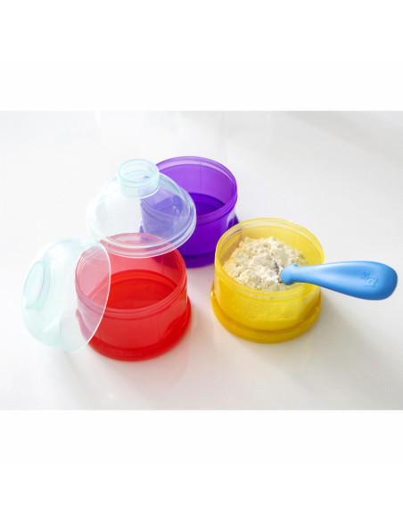 UP-bj_5451,Recipient lapte praf BabyJem cu 3 compartimente (Culoare: Multicolor)