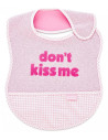 UP-bj_0321,Baveta BabyJem din bumbac Dont Kiss Me (Culoare: Roz)