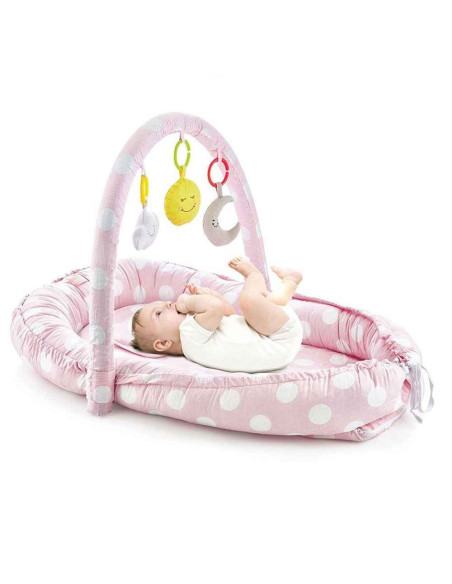 UP-bj_4897,Salteluta Baby Nest cu bara jucarii Between parents (Culoare: Roz)