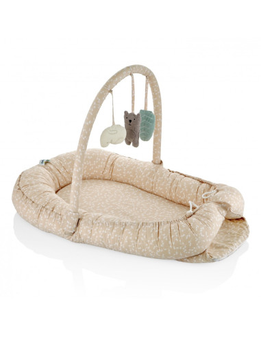 UP-bj_4897,Salteluta Baby Nest cu bara jucarii Between parents (Culoare: Roz)