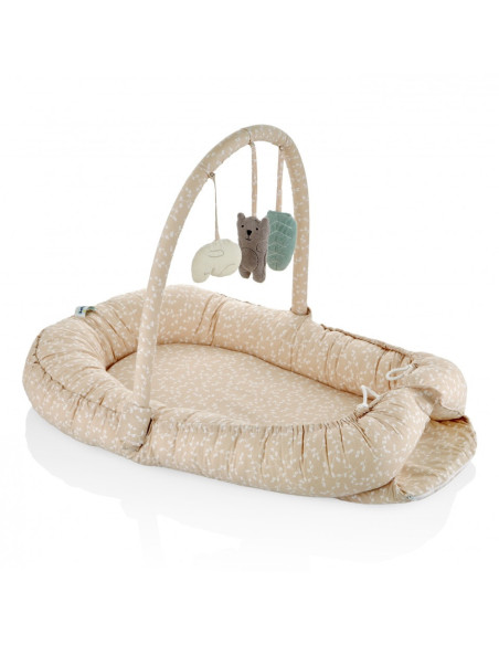 UP-bj_4895,Salteluta Baby Nest cu bara jucarii Between parents (Culoare: Somon)