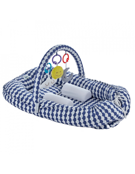 UP-bj_4895,Salteluta Baby Nest cu bara jucarii Between parents (Culoare: Somon)