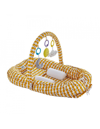 UP-bj_4895,Salteluta Baby Nest cu bara jucarii Between parents (Culoare: Somon)
