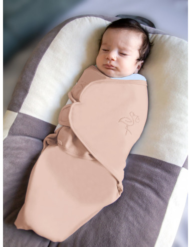 UP-bj_4305,Sistem de infasare din bumbac 0-3 luni BabyJem Swaddle (Culoare: Gri)