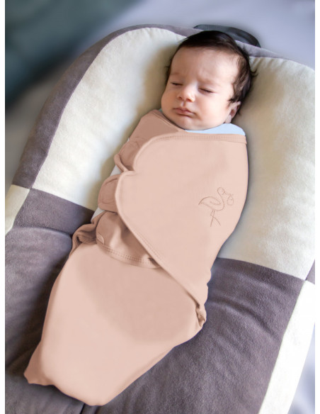 UP-bj_4305,Sistem de infasare din bumbac 0-3 luni BabyJem Swaddle (Culoare: Gri)