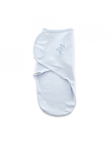 UP-bj_4302,Sistem de infasare din bumbac 0-3 luni BabyJem Swaddle (Culoare: Bleu)