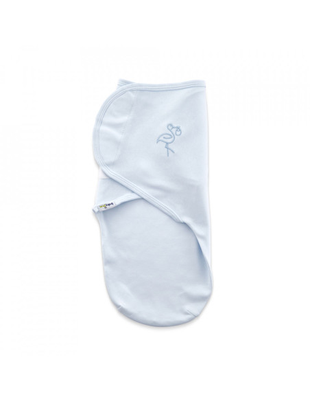 UP-bj_4302,Sistem de infasare din bumbac 0-3 luni BabyJem Swaddle (Culoare: Bleu)
