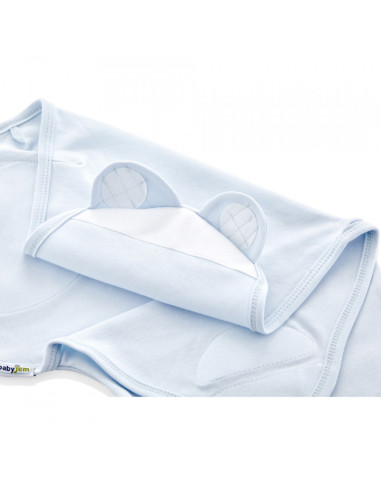 UP-bj_4302,Sistem de infasare din bumbac 0-3 luni BabyJem Swaddle (Culoare: Bleu)