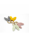 UP-bj_6511,Jucarie dentitie din bumbac cu inel din lemn BabyJem Amigurumi (Culoare: Gri)