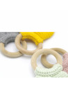 UP-bj_6511,Jucarie dentitie din bumbac cu inel din lemn BabyJem Amigurumi (Culoare: Gri)