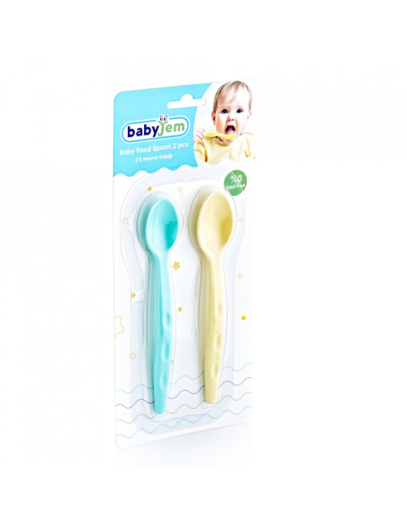 UP-bj_4943,Set 2 lingurite pentru copii BabyJem (Culoare: Bleu)
