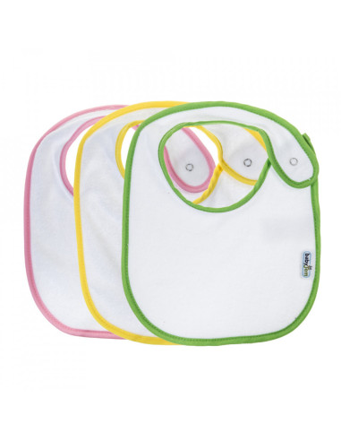 UP-bj_3191,Set 3 bavete cu capse din bumbac (Pentru: Fete)