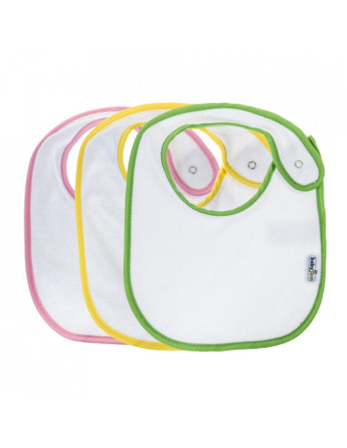 UP-bj_3191,Set 3 bavete cu capse din bumbac (Pentru: Fete)