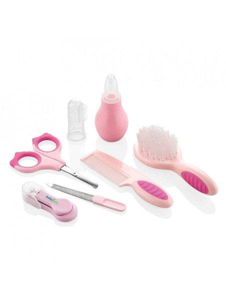 UP-bj_6151,Set ingrijire copii cu 7 piese BabyJem (Culoare: Roz)