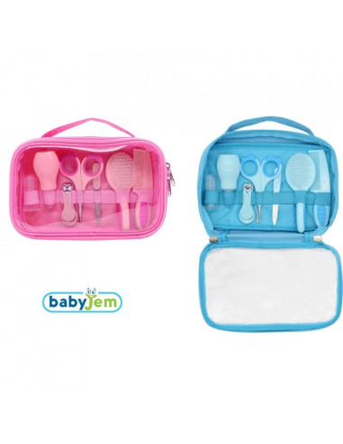 UP-bj_6152,Set ingrijire copii cu 7 piese BabyJem (Culoare: Bleu)