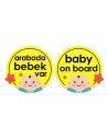 UP-bj_0941,Semn luneta Baby/Prince/Princess on board cu ventuza (Culoare: Roz)