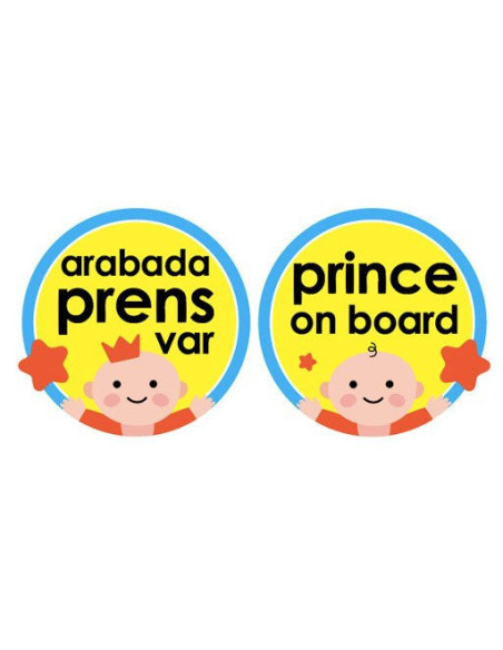 UP-bj_0941,Semn luneta Baby/Prince/Princess on board cu ventuza (Culoare: Roz)
