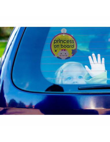 UP-bj_0941,Semn luneta Baby/Prince/Princess on board cu ventuza (Culoare: Roz)