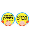 UP-bj_0943,Semn luneta Baby/Prince/Princess on board cu ventuza (Culoare: Bleu)