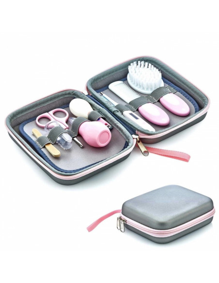 UP-bj_3633,Set ingrijire bebelusi cu 9 piese BabyJem Grooming Set (Culoare: Gri)