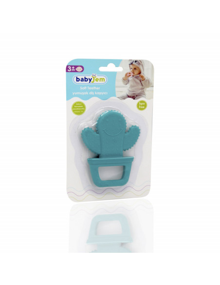 UP-bj_628_24,Jucarie dentitie BabyJem Cactus (Culoare: Bleu)