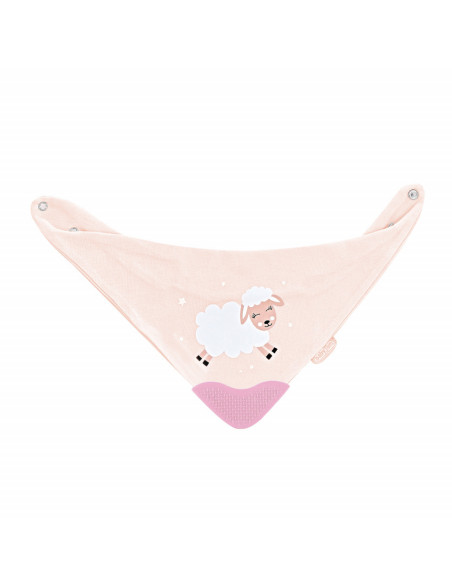 UP-bj_3742,Baveta triunghi cu accesoriu dentitie BabyJem Cowboy Bib (Culoare: Bleu)