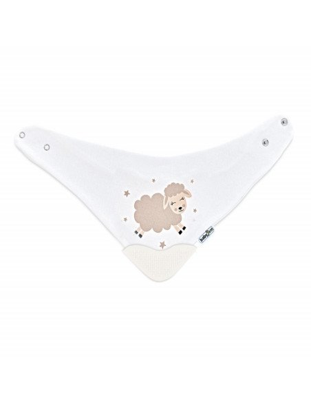 UP-bj_3742,Baveta triunghi cu accesoriu dentitie BabyJem Cowboy Bib (Culoare: Bleu)