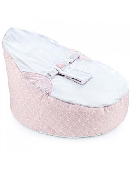 UP-bj_3483,Fotoliu pentru bebelusi cu ham de siguranta Baby Bean Bed (Culoare: Roz)