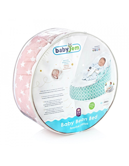UP-bj_3483,Fotoliu pentru bebelusi cu ham de siguranta Baby Bean Bed (Culoare: Roz)