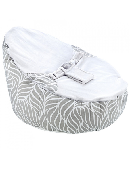UP-bj_3484,Fotoliu pentru bebelusi cu ham de siguranta Baby Bean Bed (Culoare: Alb)