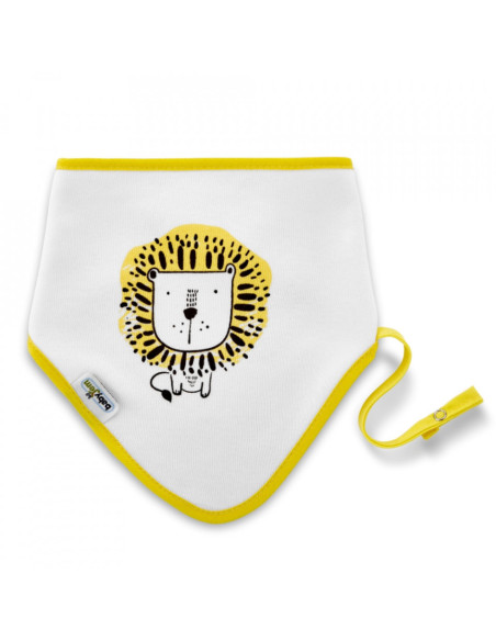 UP-bj_4172,Baveta cu suport pentru suzeta Triangle BabyJem (Culoare: Alb)