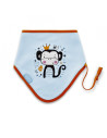 UP-bj_4172,Baveta cu suport pentru suzeta Triangle BabyJem (Culoare: Alb)