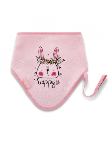 UP-bj_4172,Baveta cu suport pentru suzeta Triangle BabyJem (Culoare: Alb)